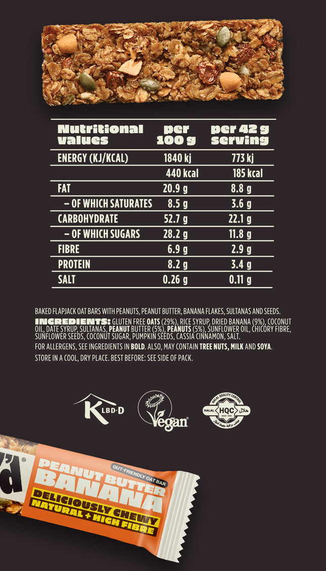 PEANUT BUTTER & BANANA GUT-FRIENDLY OAT TASTER PACK (3 PACK)