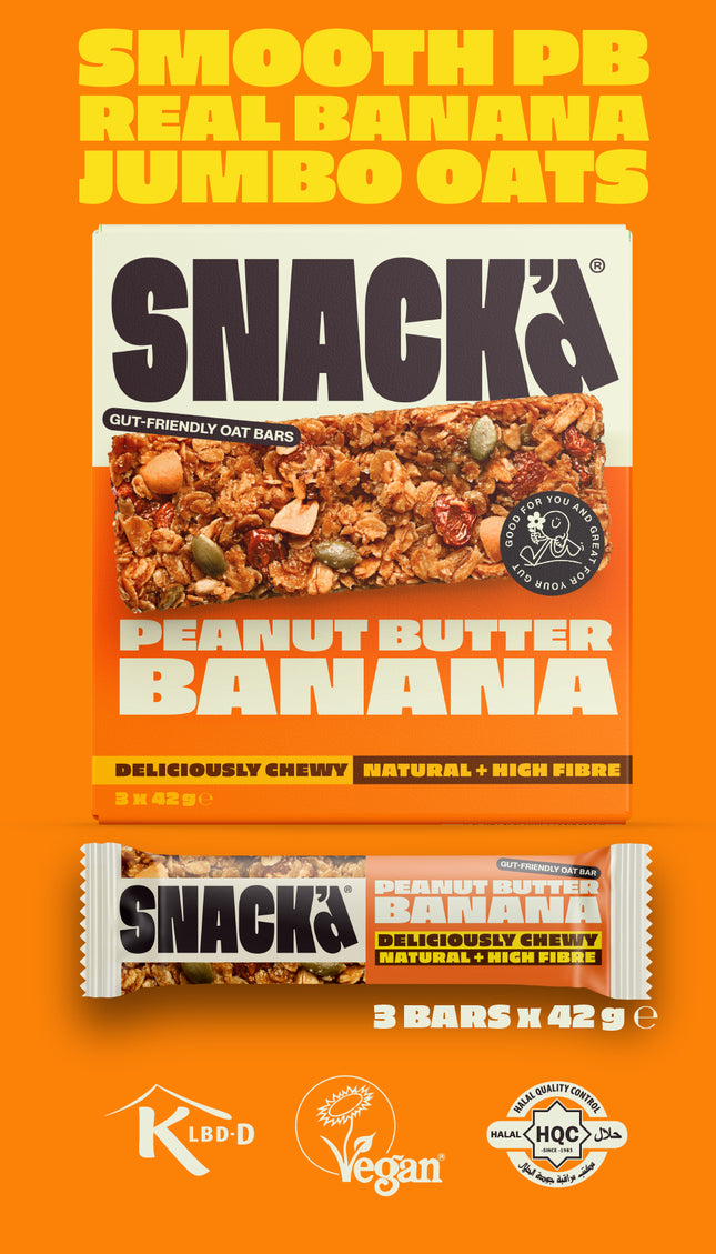 PEANUT BUTTER & BANANA GUT-FRIENDLY OAT TASTER PACK (3 PACK)