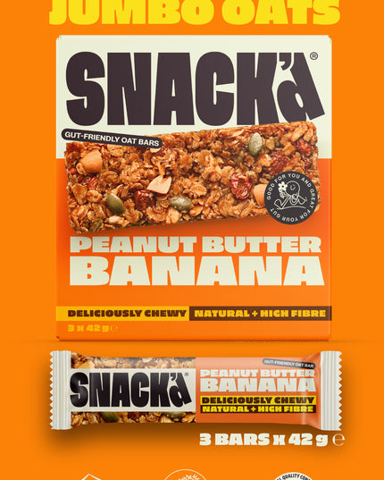 PEANUT BUTTER & BANANA GUT-FRIENDLY OAT TASTER PACK (3 PACK)